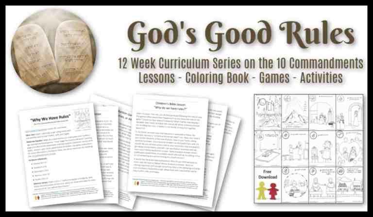 "God's Good Rules" Curriculum for Kids - A Bible Lesson Series for Kids on the 10 Commandments