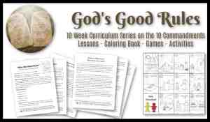 Gods Rules Ten Commandments for Kids Lesson Study