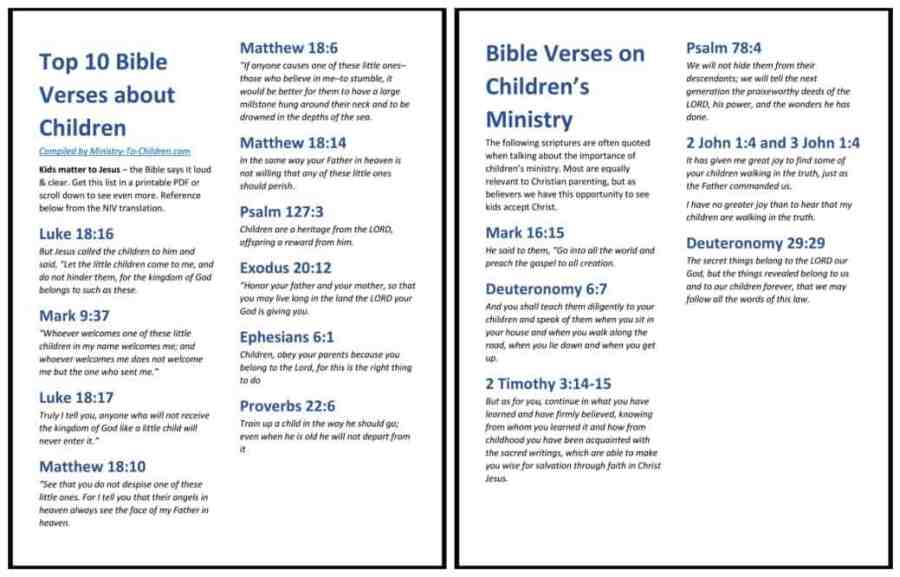 Bible Verses about Children