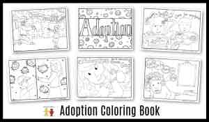 free adoption coloring pages for kids