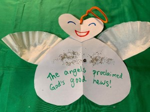 Christmas Angels Bible Craft for Children Church and Sunday School kids