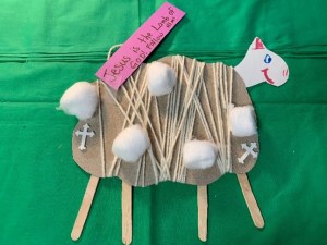 Jesus is the Lamb of God Bible crafts for kids