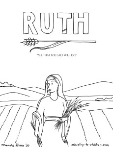 Ruth Bible Coloring Page