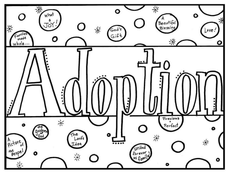 christian adoption coloring book