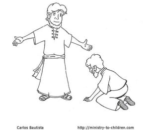 Doubting Thomas Coloring Sheet for Easter 